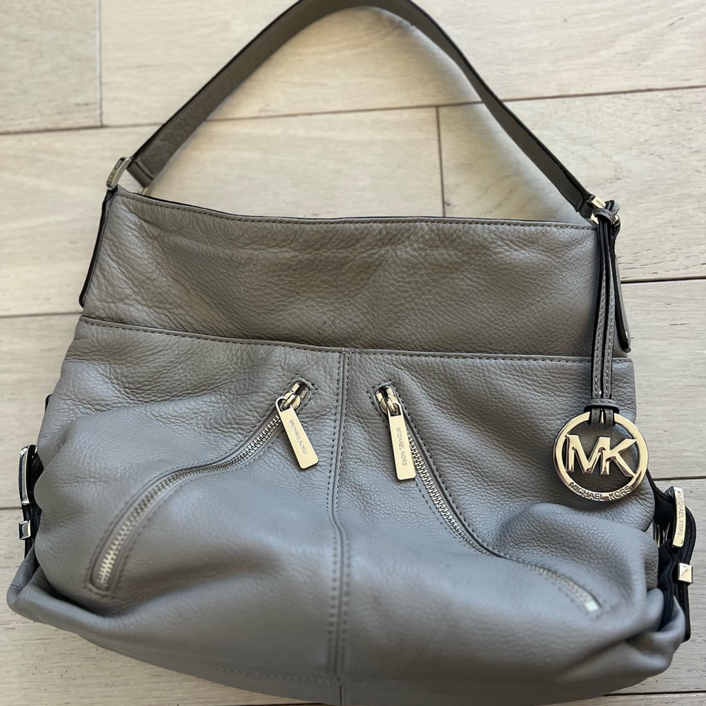 Michael Kors Gray Leather Handbag